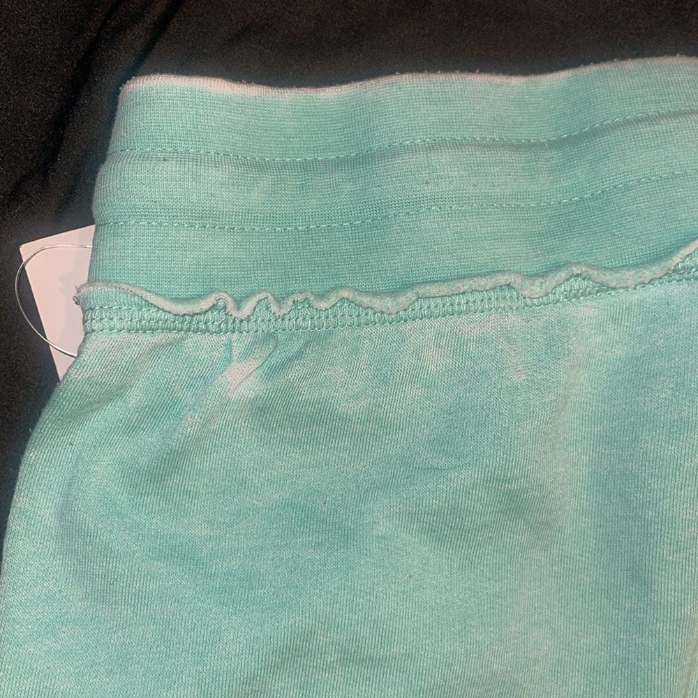 New Guess Capris Crop Sweatpants Mint Green Pants M - Picture 7 of 9